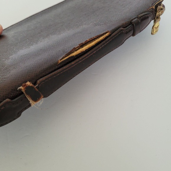 LOUIS VUITTON LV Brown Zip Around Wallet Organizer Atoll Large Clutch Unisex - Picture 16 of 16